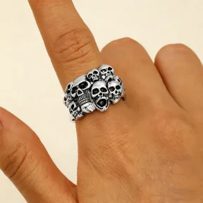 Halloween Skull Pirate Adjustable Opening Ring