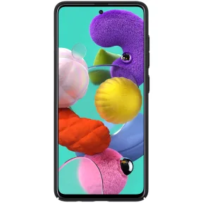 Samsung A71-ի պատյան՝ տեսախցիկի սահող պաշտպանիչ ծածկով, սև հայելի