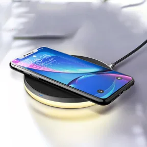 Անլար լիցքավորիչ՝ գիշերային լույսով, iPhone և Samsung սարքերի համար