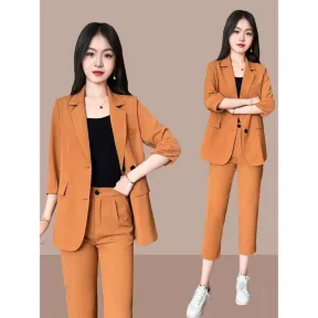 Plus Size Suit Coat Harem Pants Two-piece Set