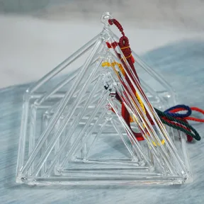 Quartz Crystal Pyramid Yoga Instrument Professional Transparent Four-corner Music Stand