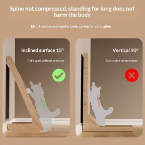 Upright Solid Wood Sisal Cat Scratching Postno Flaking