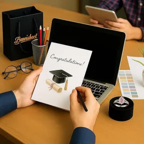 Customized Birthday Stone Laser Engraving Ring