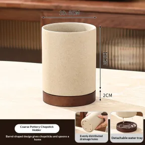 High-end Ceramic Chopstick Holder Household Kitchen Cutlery Container