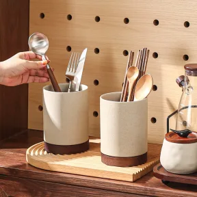 High-end Ceramic Chopstick Holder Household Kitchen Cutlery Container