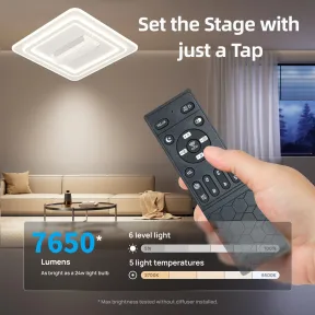 Leafless Fan Light With App-controlled Remote And Stepless Dimming