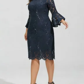Women's Figure-flattering Heavily Embroidered Dress